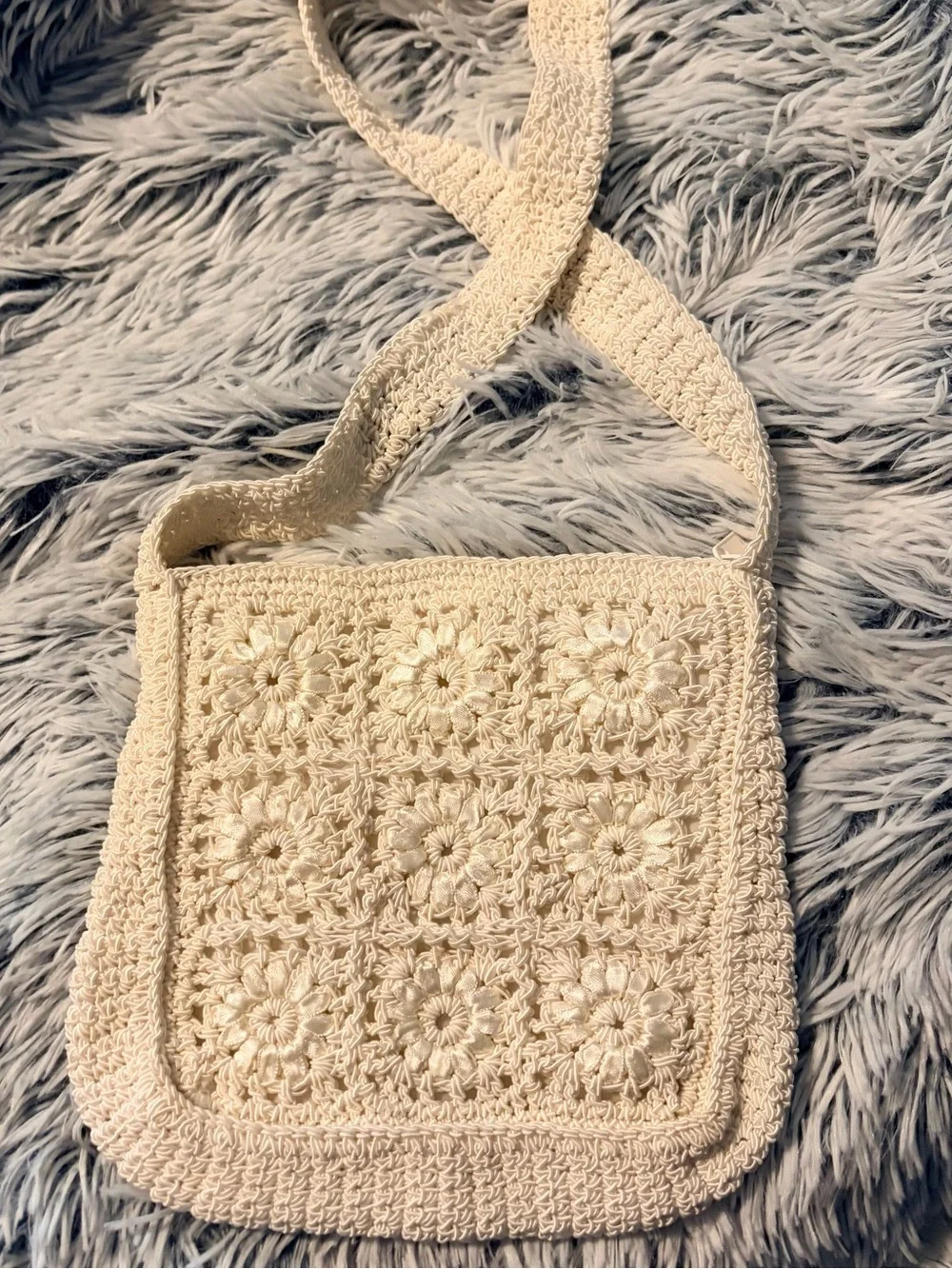 Boho Crochet Shoulder Bag - Picture 5 of 9